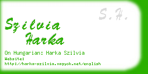 szilvia harka business card